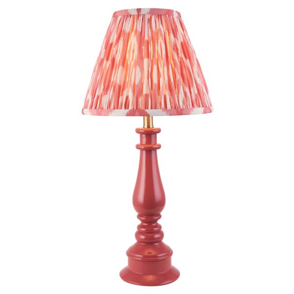 Настільна лампа Endon 116358 Myrtle & Ikat 25cm Table, Pink clay & coral pink fabric