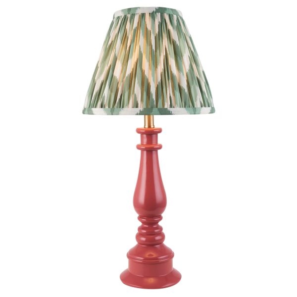 Настольная лампа Endon 116361 Myrtle & Zigzag 25cm Table, Pink clay & cotswold green fabric