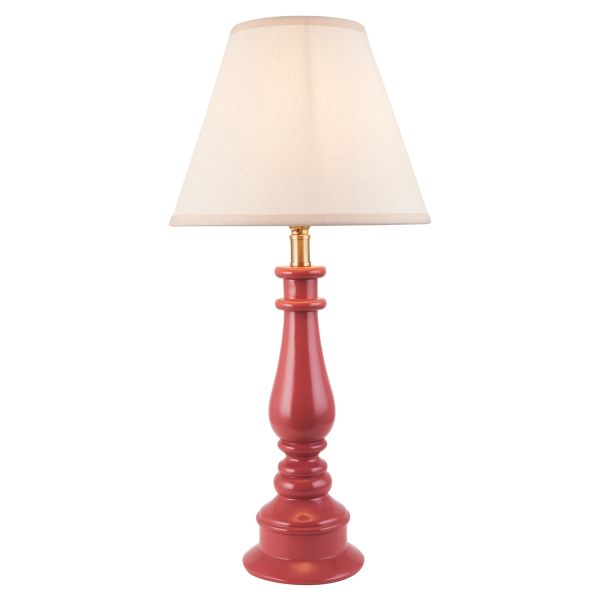 Настольная лампа Endon 116365 Myrtle & Ivy 25cm Table, Pink clay & vintage white fabric
