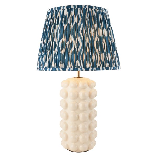 Настольная лампа Endon 116392 Bobble & Ikat 35cm Table, White crackle glaze & marlin blue fabric