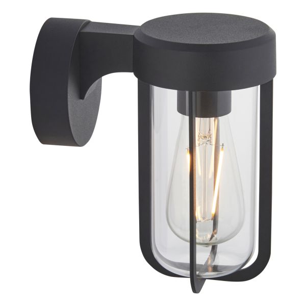 Бра Endon 118758 Lucca Wall, Textured black & clear glass