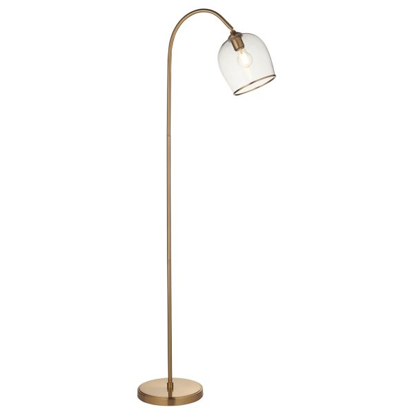 Торшер Endon 120620 Ashcroft Floor, Brushed aged brass plate & clear glass
