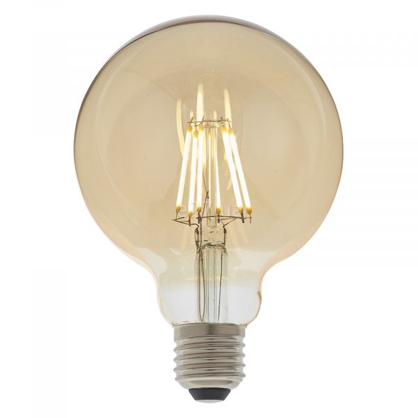 Лампа светодиодная  диммируемая Endon 93030 мощностью 6W. Типоразмер — G95 с цоколем E27, температура цвета — 2500K