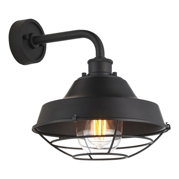 Бра Endon 95888 Lloyd Wall, Textured & matt black with clear glass