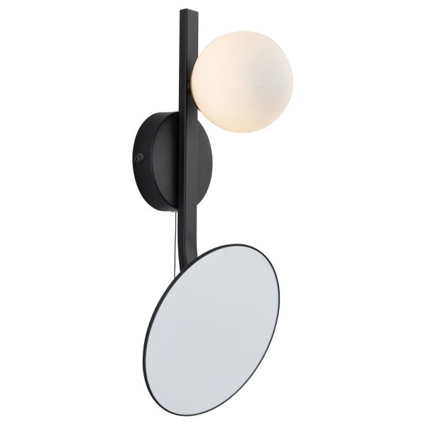 Підсвітка для дзеркала Endon 96729 Spa mirror Wall, Matt black, mirrored glass with opal glass