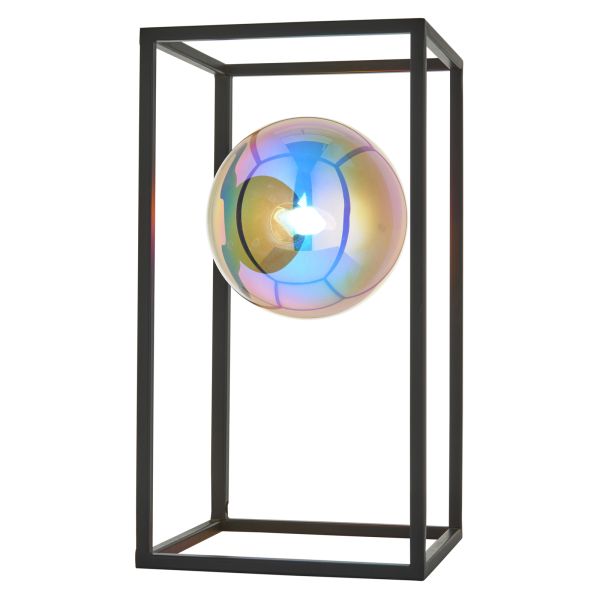 Настольная лампа Endon 97137 Kinjo Table, Matt black & iridescent glass