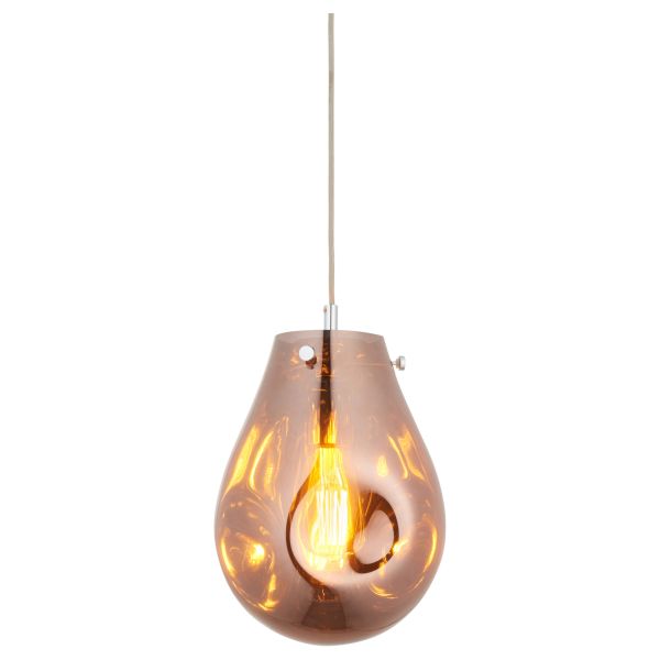 Підвісний світильник Endon 99516 Europa Medium Pendant, Copper metallic glass & chrome plate