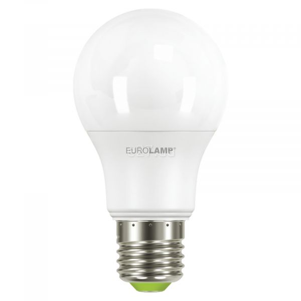 Лампа светодиодная Eurolamp LED-A60-10273(P) мощностью 10W. Типоразмер — A60 с цоколем E27, температура цвета — 3000K