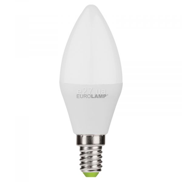 Лампа світлодіодна Eurolamp LED-CL-08143(P) потужністю 8W. Типорозмір — CL37 з цоколем E14, температура кольору — 3000K