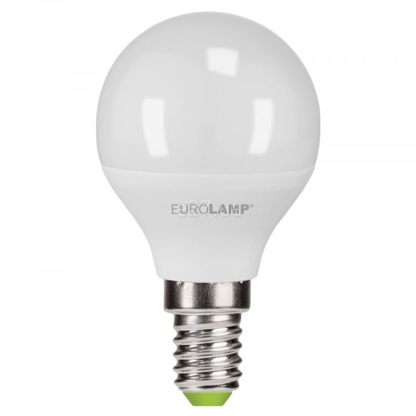 Лампа светодиодная Eurolamp LED-G45-05144(P) мощностью 5W. Типоразмер — G45 с цоколем E14, температура цвета — 4000K