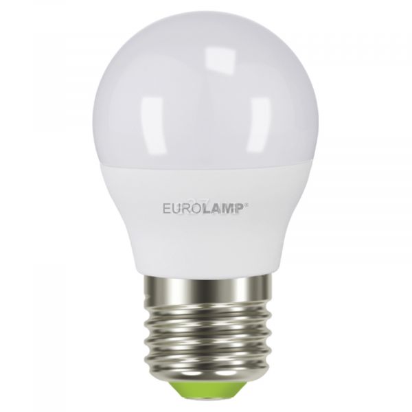 Лампа светодиодная Eurolamp LED-G45-05273(P) мощностью 5W. Типоразмер — G45 с цоколем E27, температура цвета — 3000K