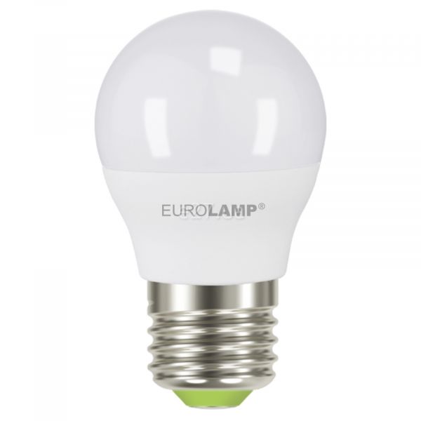 Лампа світлодіодна Eurolamp LED-G45-05274(EE) потужністю 5W. Типорозмір — G45 з цоколем E27, температура кольору — 4000K