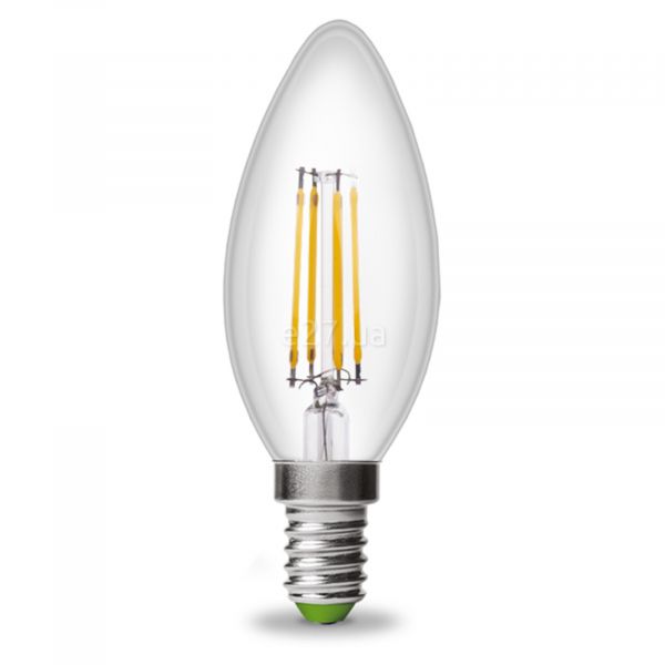 Лампа світлодіодна Eurolamp MLP-LED-CL-04143(F) потужністю 4W. Типорозмір — CL35 з цоколем E14, температура кольору — 3000K. У наборі 2шт.