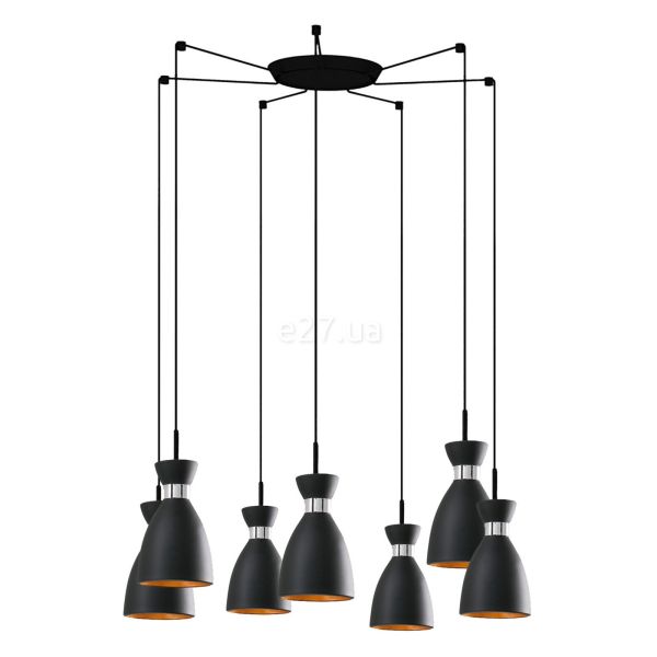 Люстра Faro 20050-7L Retro 7L Black and copper pendant lamp