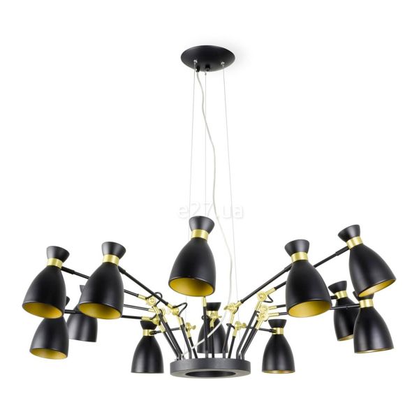 Люстра Faro 20051 Retro 12L Black and satin gold pendant lamp 12L