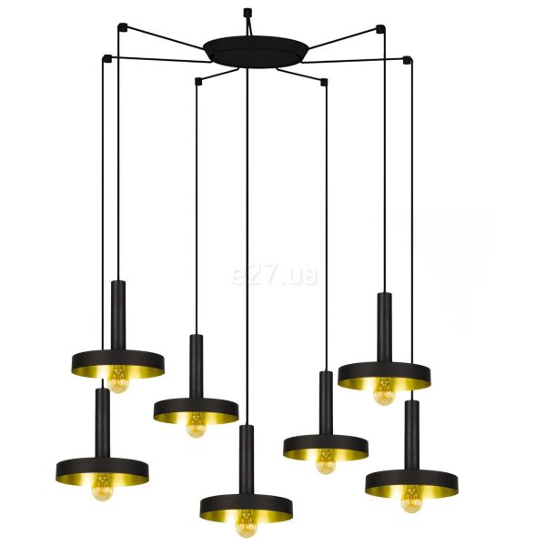 Люстра Faro 20160-7L Whizz 7L Black/golden pendant lamp