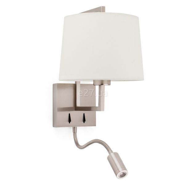 Бра Faro 20172-02 Frame Matt nickel/beige wall lamp with reader