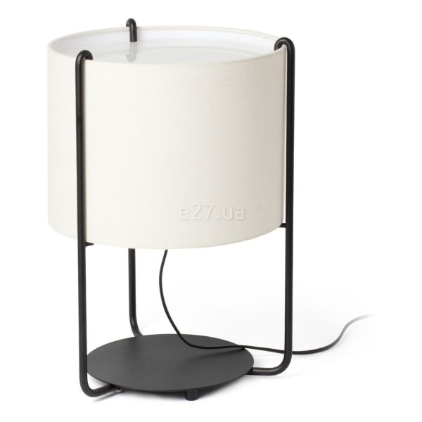 Настільна лампа Faro 24020-31 DRUM Black/beige table lamp