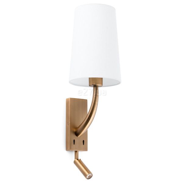 Бра Faro 29683-19 REM Old gold/white wall lamp with reader