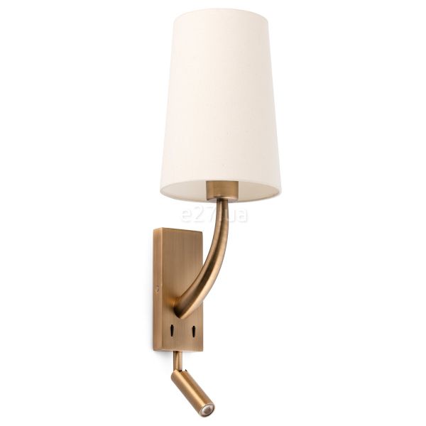 Бра Faro 29683-20 REM Old gold/beige wall lamp with reader