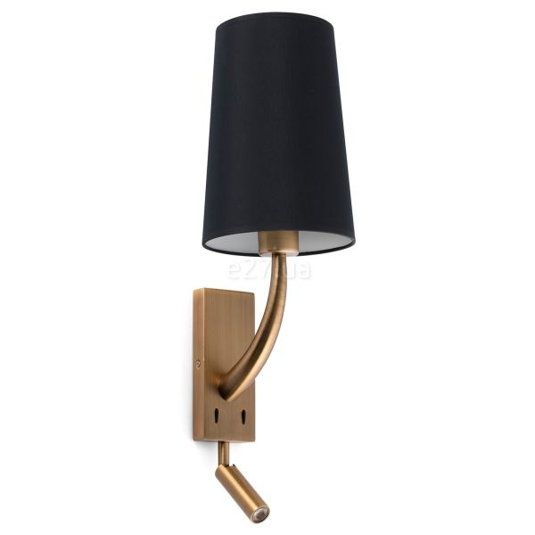 Бра Faro 29683-21 REM Old gold/black wall lamp with reader