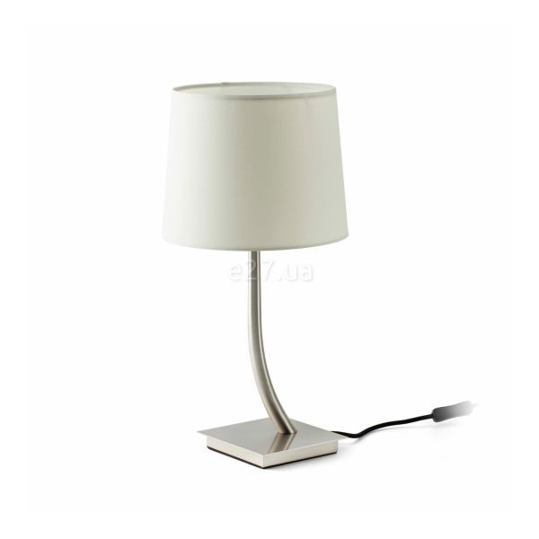 Настільна лампа Faro 29684-04 REM Nickel mat/white table lamp