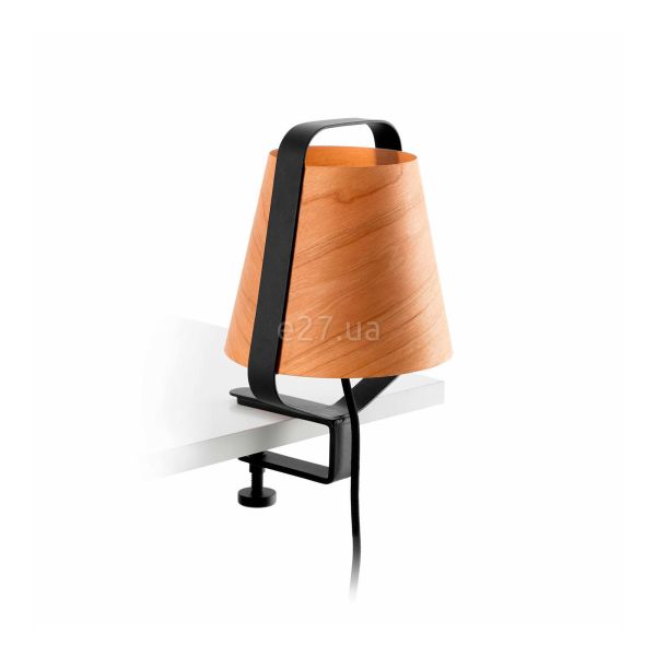 Настольная лампа Faro 29845 STOOD Black and wood clip lamp