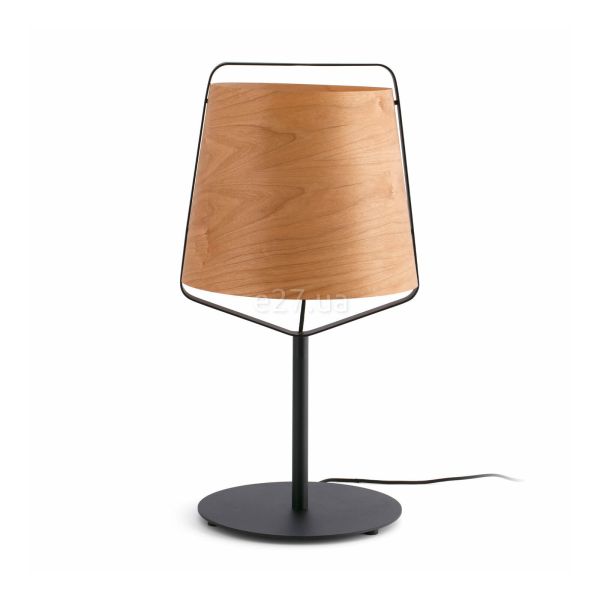 Настільна лампа Faro 29846 STOOD Black and wood table lamp