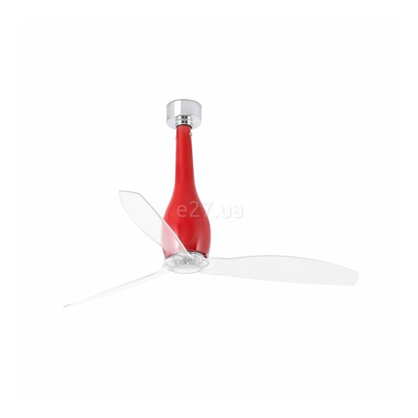 Потолочный вентилятор Faro 32005 ETERFAN M Shiny red/transparent fan with DC motor