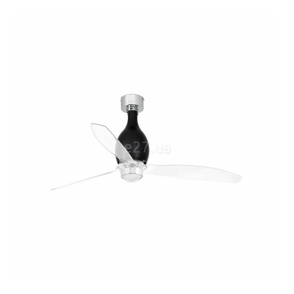 Люстра-вентилятор Faro 32026WP-10 MINI ETERFAN M LED Shiny black/transparent fan DC SMART