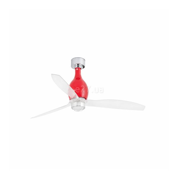 Люстра-вентилятор Faro 32029-9 MINI ETERFAN M LED Shiny red/transparent fan with DC motor