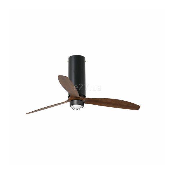 Люстра-вентилятор Faro 32037-10 TUBE FAN M LED Matt black/wood FAN LED with DC motor