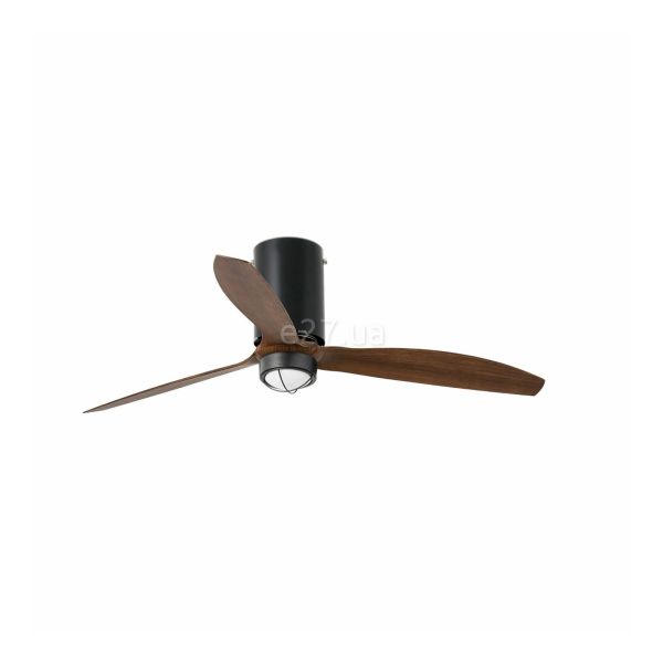 Люстра-вентилятор Faro 32042WP-10 MINI TUBE FAN M LED Matt black/wood DC motor SMART