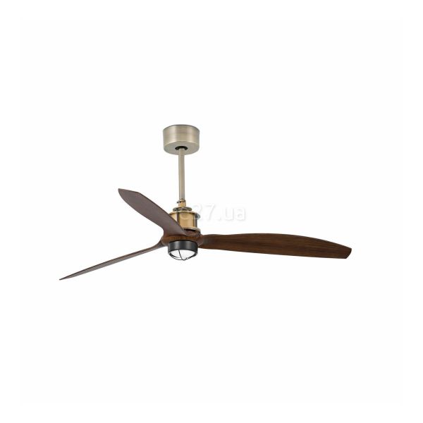 Люстра-вентилятор Faro 33398-10 JUST FAN M LED Old gold/wood FAN LED with DC motor