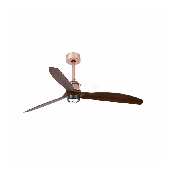 Люстра-вентилятор Faro 33399WP-10 JUST FAN M LED Copper/wood FAN LED with DC SMART motor