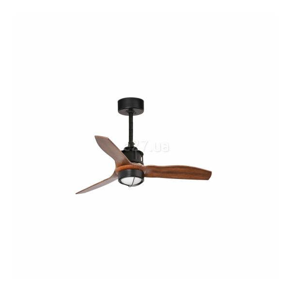 Люстра-вентилятор Faro 33425WP-10 JUST FAN XS LED Black/wood fan 81cm SMART