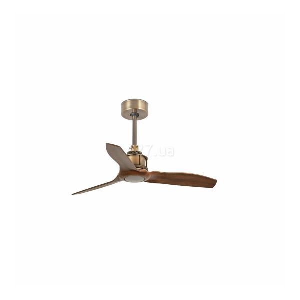 Стельовий вентилятор Faro 33428WP JUST FAN XS Old gold/wood fan 81cm SMART