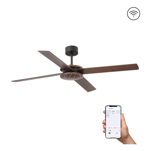 Стельовий вентилятор Faro 33724WP POLEA L Brown fan DC SMART