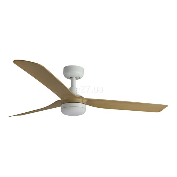 Люстра-вентилятор Faro 33816WT-20 Punt 1300mm White 3 Blades Wood Light 18W Tuya