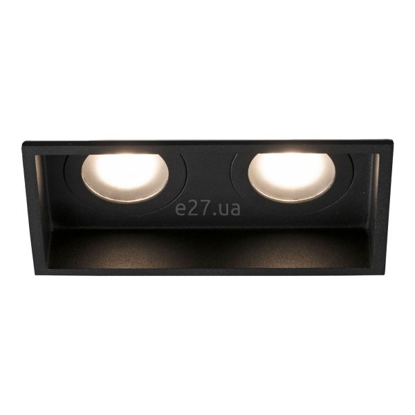 Точечный светильник Faro 40125 Hyde SQ 2L Black square recessed lamp