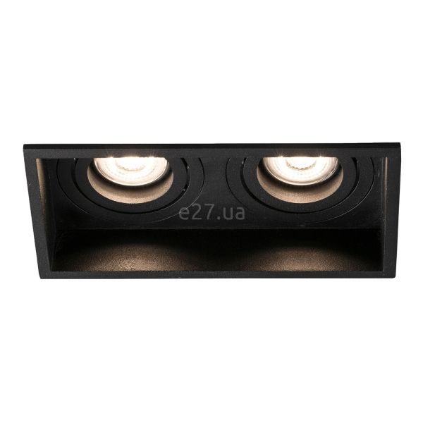 Точечный светильник Faro 40127 Hyde SQ 2L Black orientable square recessed lamp