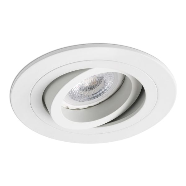 Точечный светильник Faro 43398 Radon R White recessed lamp