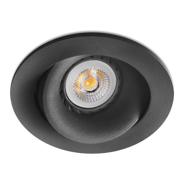 Точечный светильник Faro 43411 Argon R Black recessed lamp