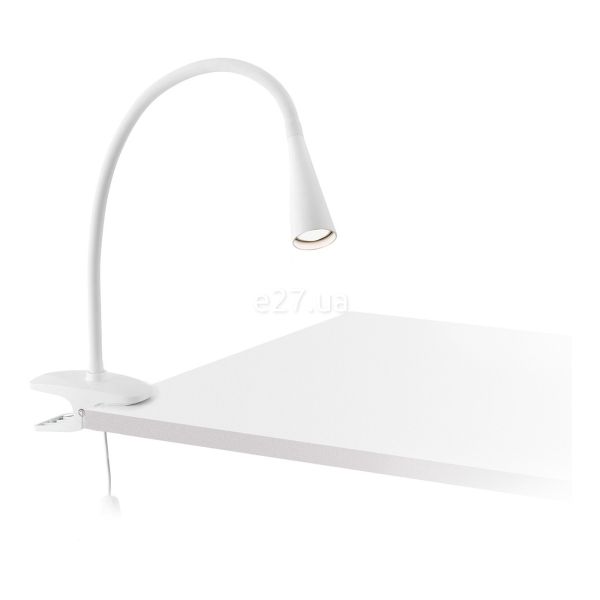 Настольная лампа Faro 52059 LENA White clip lamp