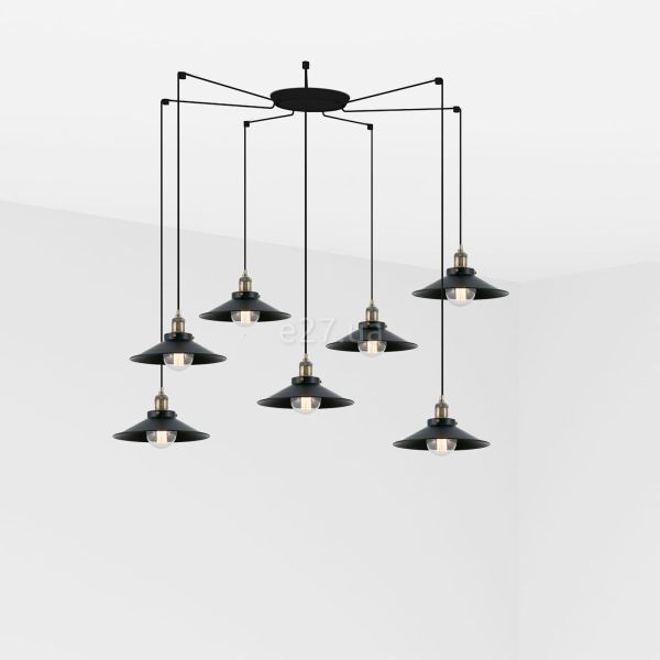 Люстра Faro 64133-7L MARLIN 7L Black pendant lamp