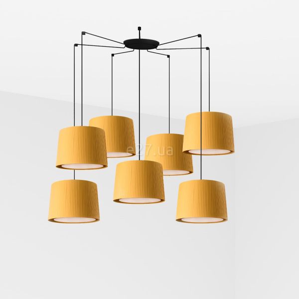 Люстра Faro 64314-45-7L SAMBA 7L Black/yellow pendant lamp