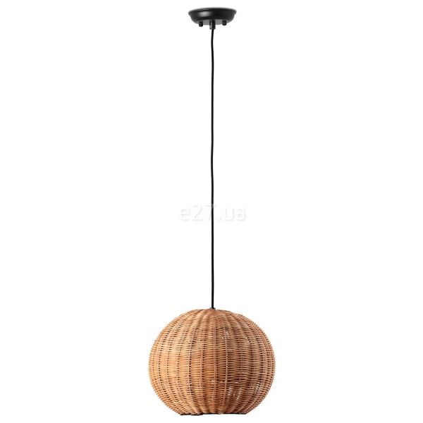 Підвісний світильник Faro 65134-74 HAKA 300 Black/rattan pendant lamp