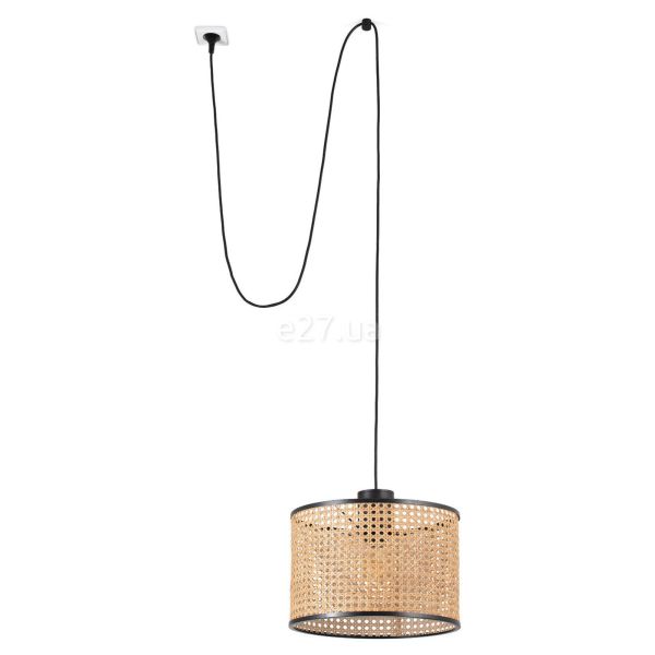 Подвесной светильник Faro 68604-48 MAMBO 320 Black/rattan pendant lamp with plug