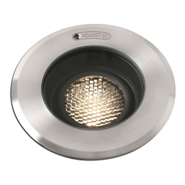 Грунтовый светильник Faro 70305 GEISER 80 Grey orientable inox ceiling recessed