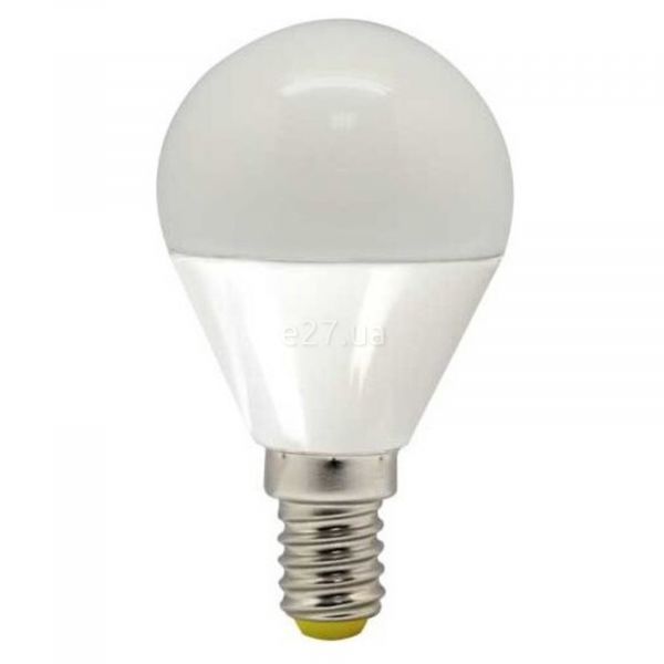 Лампа светодиодная Feron 1502 мощностью 5W из серии Алюпласт. Типоразмер — P45 с цоколем E14, температура цвета — 2700K. В наборе 3шт.